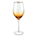 Jogo de 2 tacas para vinho Celebrare em vidro gold rim 545ml  cor ambar