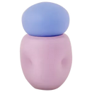 Vaso Decorativo Orgânico Lilás com Tampa Azul 18cm alt