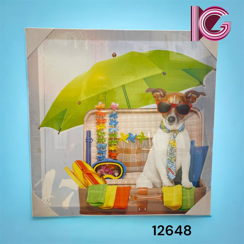 TELA IMPRESSA VACATION FASHION DOG 40x40x1,8cm