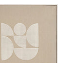 Kit de Dois Quadros em Linho Texturizado com Pintura Geométrica