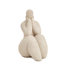 Escultura Mulher mão no rosto em Poliresina Off-White