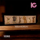 TELA IMPRESSA DOGS VARIOS CORACOES 30x120x3cm