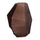 Vaso de Vidro Marrom Geométrico