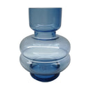 Vaso de Vidro Azul Transparente