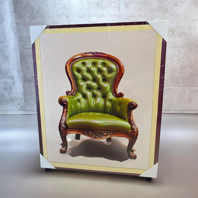 TELA IMPRESSA POLTRONA VERDE 60X50X3CM