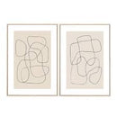 Kit 2 Quadros Emaranhado de Linhas em Canvas