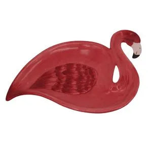 Prato de ceramica flamingo 22,5 x 14,5 x 1,8cm
