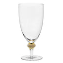 Taça de Vidro Com Detalhes em Strass e Ouro 9cm x 24cm