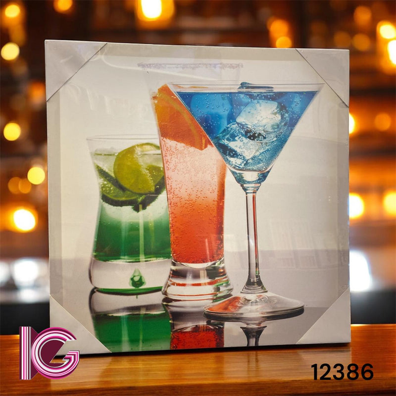 TELA IMPRESSA BEBIDAS 40X40X4CM