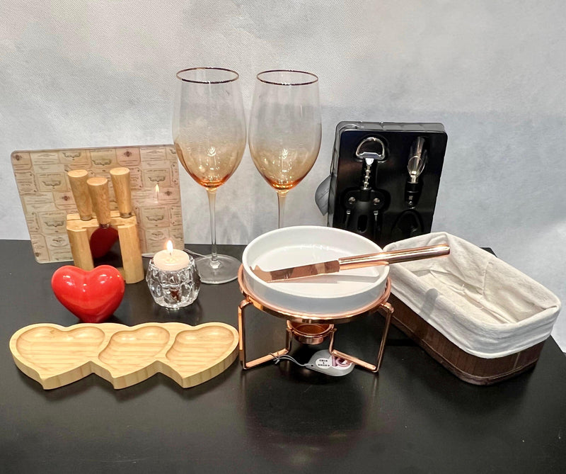 KIT ROMANCE SUPER LUXO - Para Queijo e Vinho