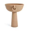 Vaso em Cerâmica Nude com pedestal    36cm.altX35cm.larg.