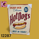 TELA IMPRESSA HOT DOGS 70x50X4CM