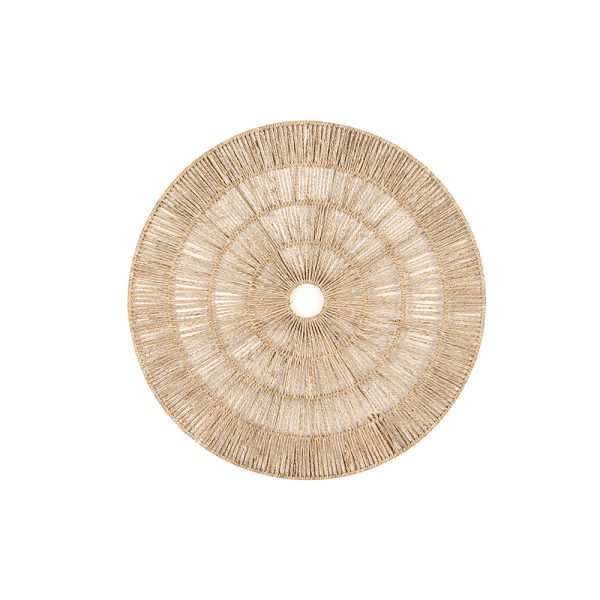 Adorno Circular de Parede Médio em Fibra Natural 70cm de diâmetro