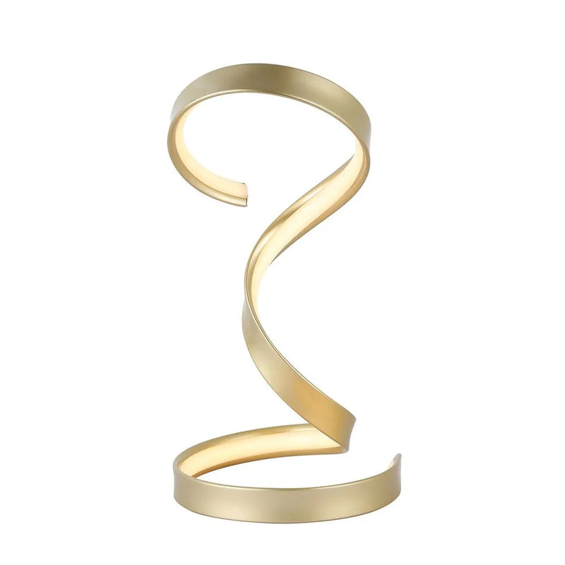 Abajur fluire dourado caracol - 45cm alt x 22cm larg