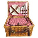 Cesta de piquenique para 2 pessoas bambu natural 20x35x25cm 12pçs