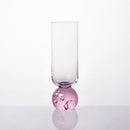 Taça para Champanhe Transparente e Pink