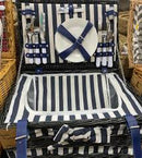 Cesta de piquinique para 4 pessoas térmica 24 peças 23,5cm x 46cm x 31cm