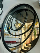 Espelho Decorativo com Moldura em Metal Preto