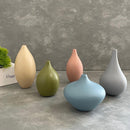 Kit Minivasos em Poliresina Solitário Coloridos - 5 Peças