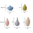 Kit Minivasos em Poliresina Solitário Coloridos - 5 Peças